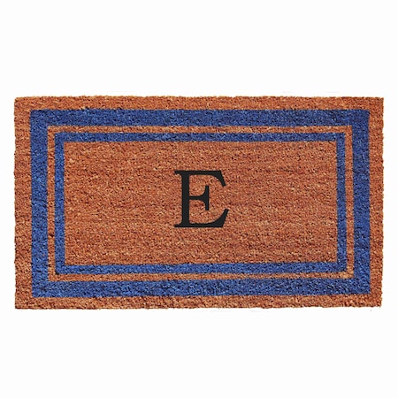 Calloway Mills Monogram Door Mat, Natural, Blue, 18 in W x 30 in L 152971830E